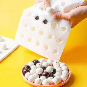 1pc/2pcs, Mini Round Ball Shape Silicone Molds, Cake Decorating Tools, Silicone Chocolate Mold, Ice Cube Mold, Baking Mold for Making Cake Jelly Mousse French Dessert Silicone Mousse Cake Mold - Perfect for Baking, Pastry, and Candy