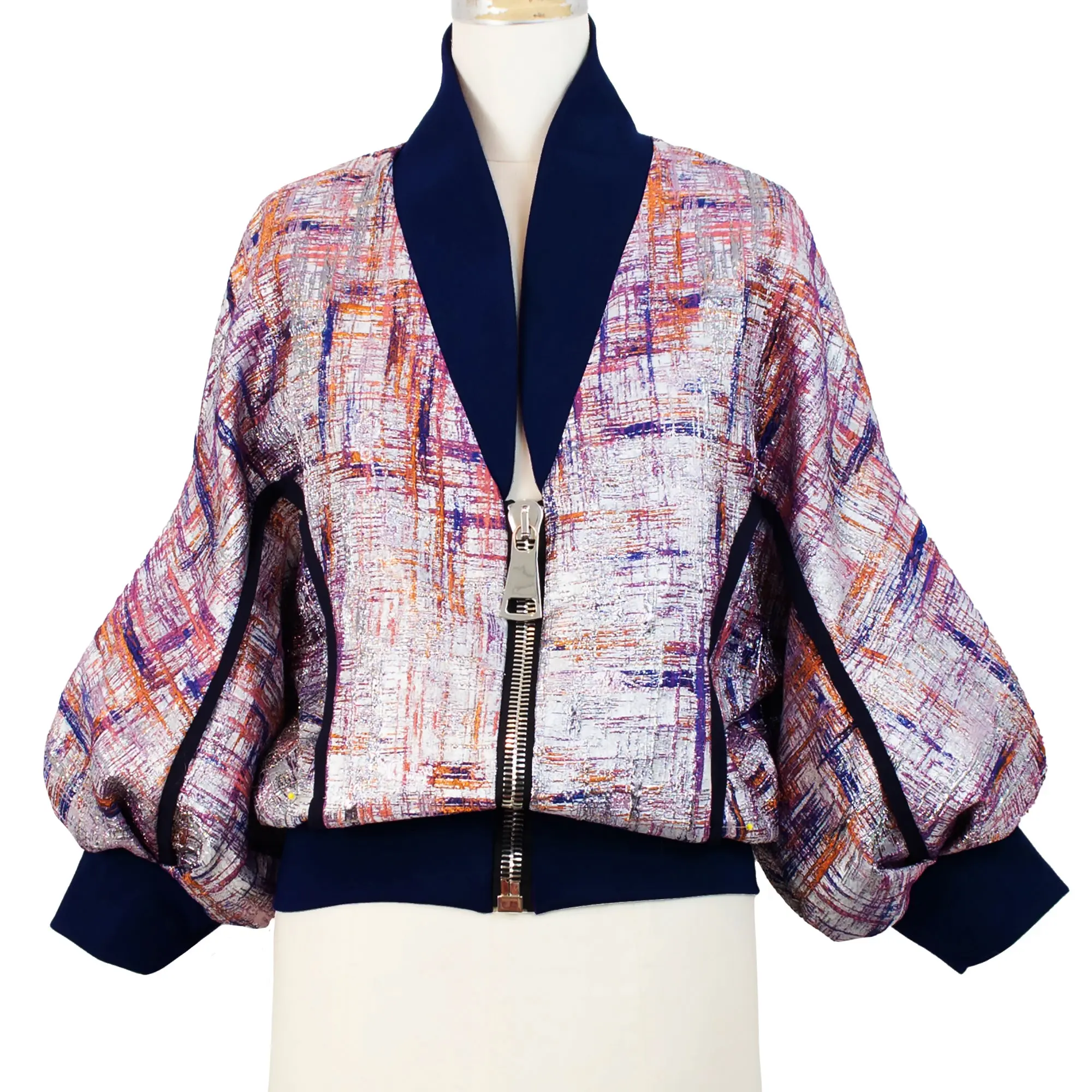 Luxury Lurex Brocade Bomber Jacket | LIMITED EDITION
