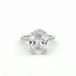 Starlette's Dolly Five Engagement Ring in Silver with a 4 carat 5A CZ Upgrade