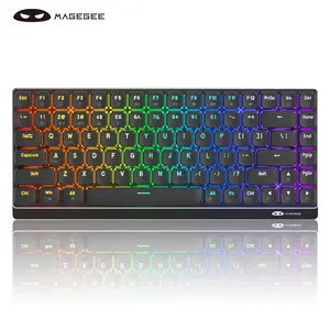 MAGEGEE 2.4G/BT/USB Wireless Gaming Keyboard, RGB LED Backlit Rechargeable Mechanical Keyboard, Computer PC Gaming Keyboard for MAC Win Gamer