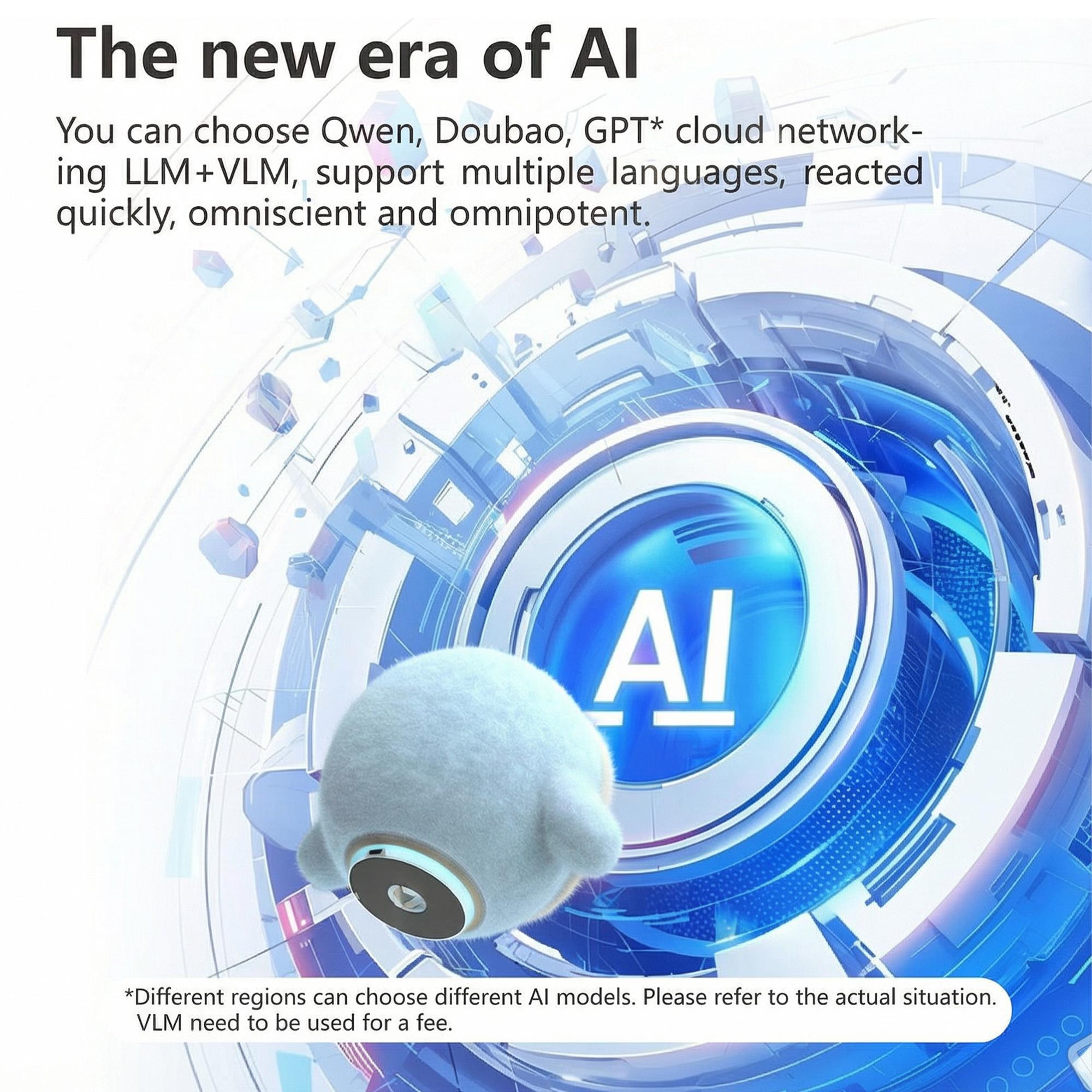 AI Robotic Pet Multimodal Desktop Companion with LLM & VLM Vision Smart Interactive Emotional Robot with Voice Conversation Touch Sensors Customizable Plush Covers for Home Office