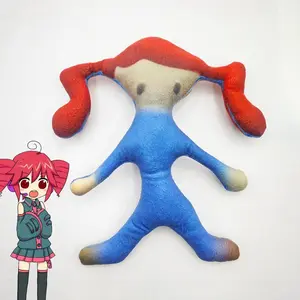 Anime Kasane Teto Cosplay Stuffed Plush Cotton Doll Cartoon Figure Mascot Abstract Doll Twistable Shape Room Decoration Gift