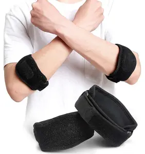 Adjustable Elbow Support Brace Pad for Tennis & Golf, Soft Arm Compression Protector.