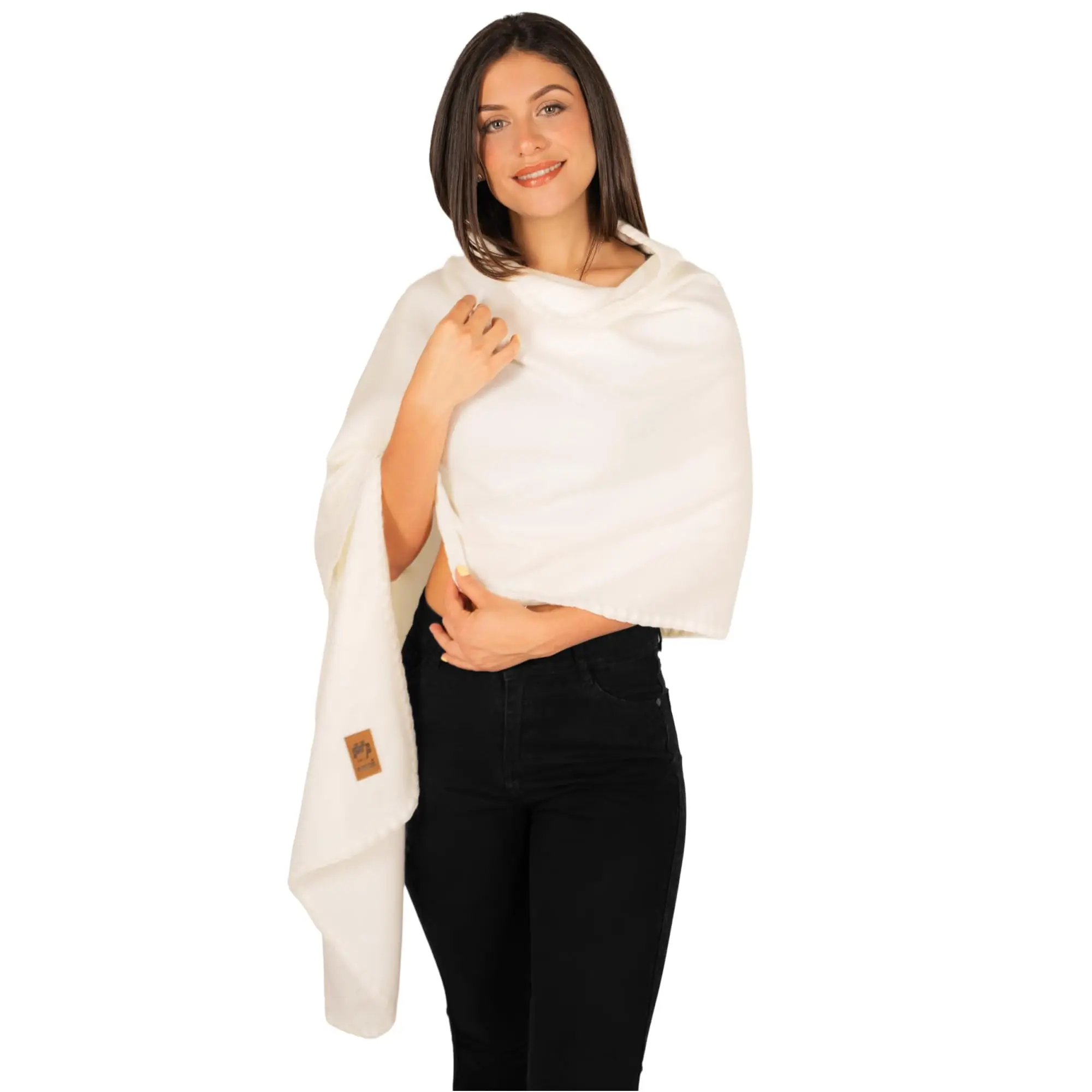 Alpaca wool Shawl Wrap for Women- Alapca Scarf for Men - Shawls and Wraps - 70% Alpaca - Unisex Fashion - 74 in x 24 in - Wool Shawl - Gray