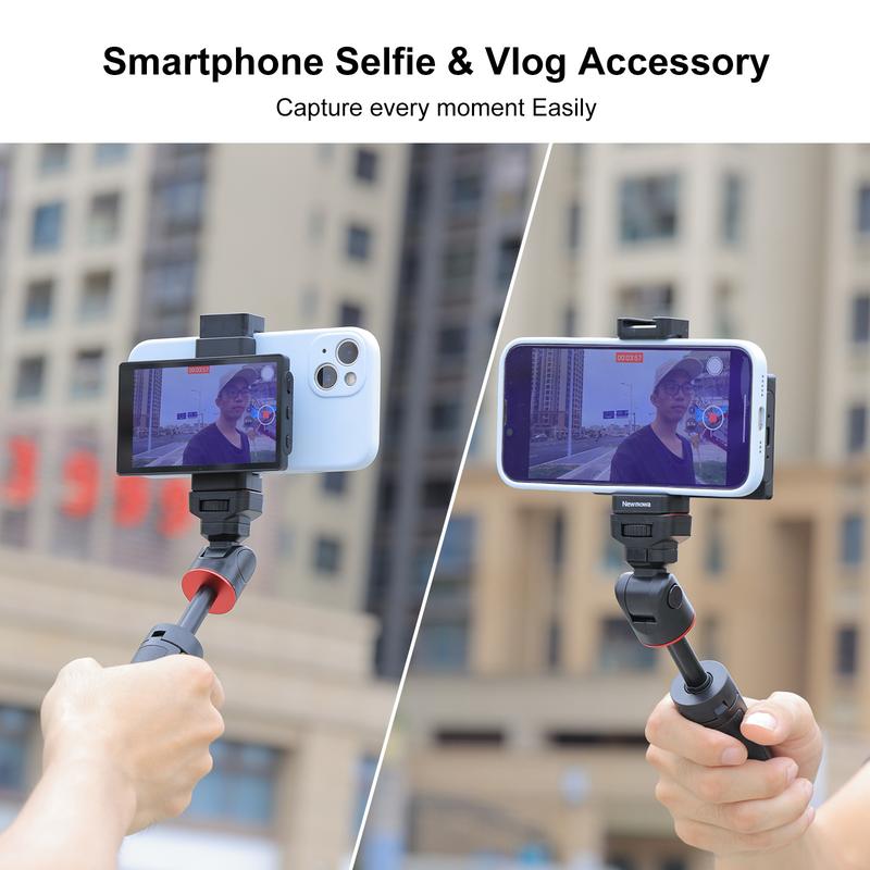 Newmowa Vlog Selfie Monitor Screen for iPhone & Samsung 4K 30fps Wired Recording Magnetic Phone Holder Live Screen Sharing Smartphone Vlogging Kit Ideal for TikTok Live Streams