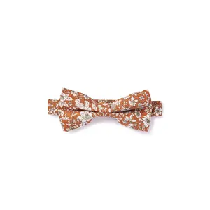 Vintage Floral Sketched Bow Tie - Burnt Orange