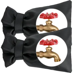 Outdoor Faucet Covers for Winter,2 Pack Faucet Cover Freeze Protection,Insulated Anti-freeze  Material, Faucet Cover Socks for Various Faucet Spigot,Pipe,Garden Hose Bib