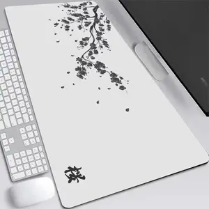 Japanese Ink Cherry Blossom Mouse Pad | Minimalist Sakura Desk Mat | Oversized Non-Slip for Gamers & Zen Fans | Elegant Wabi-Sabi Aesthetic | Perfect for Gaming Setup & Desk Decor, Gaming Mouse Pads#FYP #JapaneseInkArt #ZenVibes #GamingMat