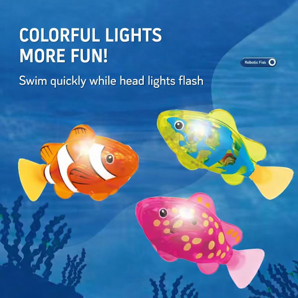 Magic Glowing Swimming Fish - An interactive water-sensing activated light-up toy,the perfect gift for infants and toddlers.