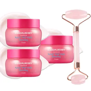 (Free Gift: Facial Massage Stick) 3X EQQUALBERRY NAD+ Peptide Power Cream — | Formulated with 5% NAD+ & 13 Peptides | Anti-Aging & Repair Cream for Face & Body | Firming & Lifting Pink Neck Cream (1.69 fl. oz / 50ml)