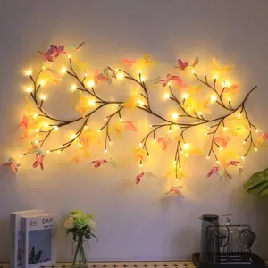 59 Inch LED Butterfly Branch Light, USB Powered Faux Vine Lamp with Switch Control, Modern Wall Hanging Decor for Home Wedding Birthday Valentine Gift, LED Butterfly Wings