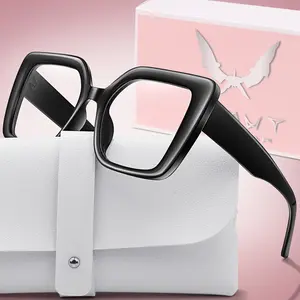 Fashion Large Frame Reading Glasses + Glasses Case, Ultra-Light Classic Readers, PC Lens & Frame, Fda Registered, Single Pack Reading Eyeglasses