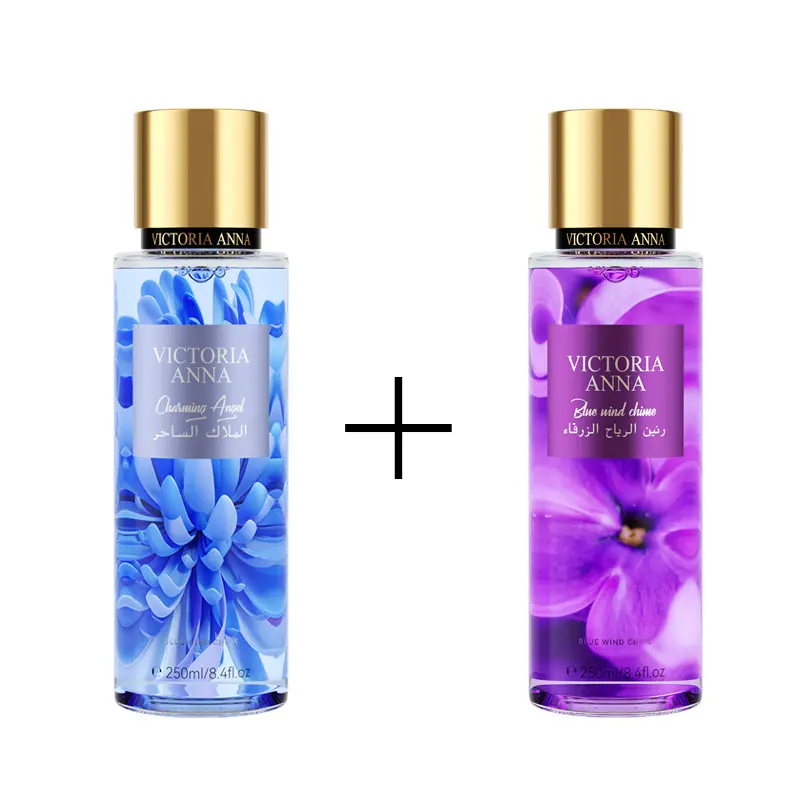 Women's Victoria Anna Multi-Pack Floral Fragrance Body Spray - 2 x 250ml Long-Lasting Floral & Fruity Scent, Suitable for Daily Use, Dating, Birthday Gifts, Floral Fragrances