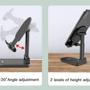 Adjustable Phone Stand with 20° Angle and 2 Height Levels for Optimal Viewing Comfort