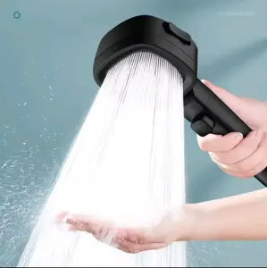 high pressure shower head  water saving 3 modes shower heads  adjustable  one-key stop water massege sprayer bathroom accessories