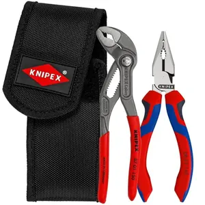 KNIPEX (00 20 72 V06) 2 Pc Mini Pliers in Belt Pouch - Cobra® and Needle-Nose