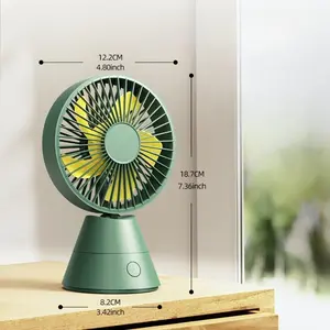 Automatic Oscillating Desktop Fan, Portable USB Rechargeable 1800mAh Cooling Fan, Lightweight for Home Office Dorm Outdoor Travel, Ideal Summer Birthday Gift