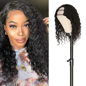 Diva Queen Virgin 100% Human Hair U-Part Clip Wig Water Wave 16"