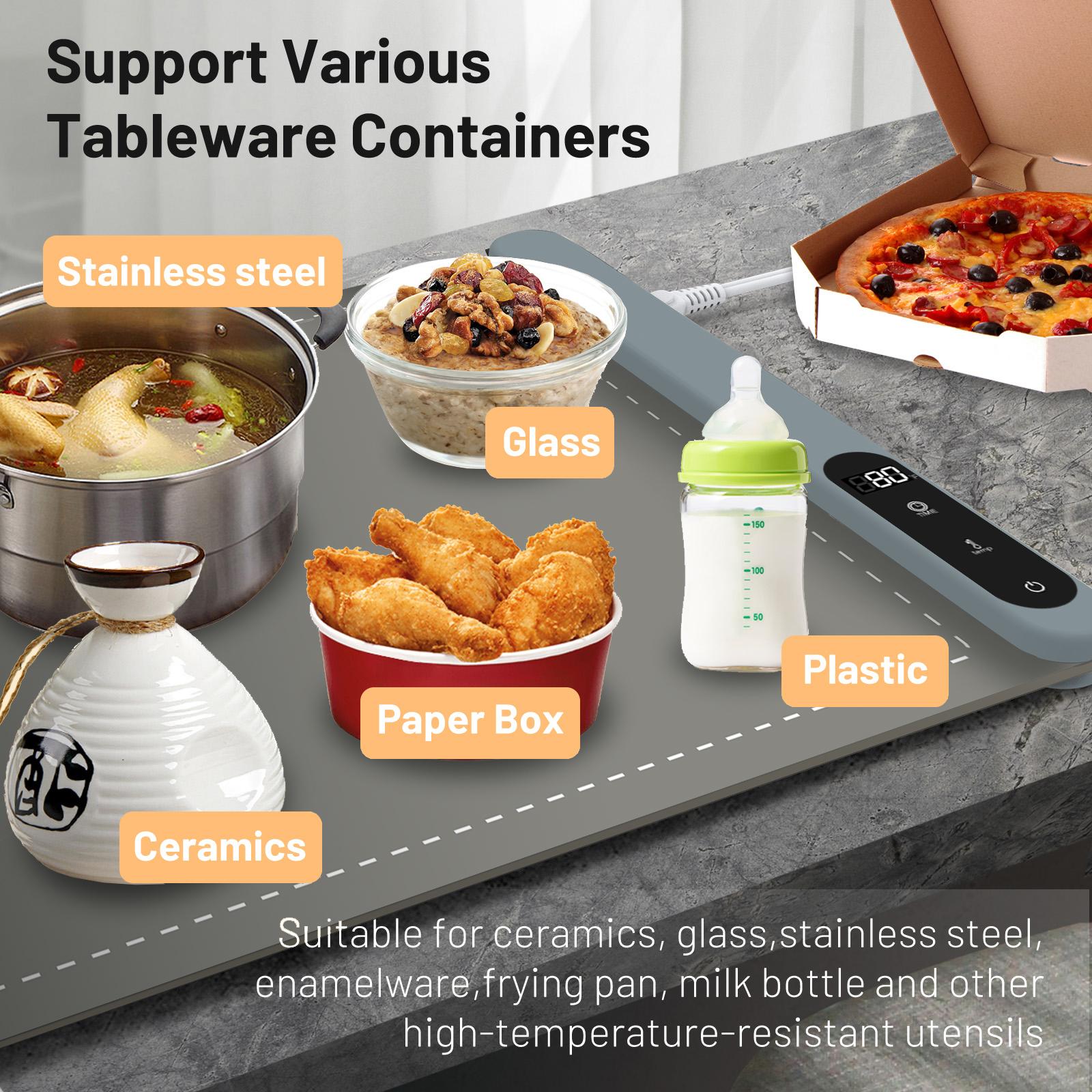 Syvio space heater Food heating plate with a maximum temperature adjustable to 212°F a multi-functional hot pot kitchen appliance