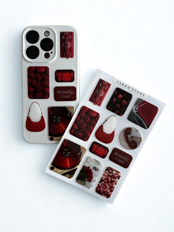 3D Epoxy Phone Stickers Set – Waterproof Domed Decals for Phone, Laptop Glossy Bubble Stickers