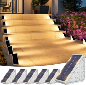 Solar Step Lights Outdoor Waterproof, LED Outdoor Stair Lights, Solar Step Light for Outside, Deck Light Decor for Stair,Front Porch and Patio