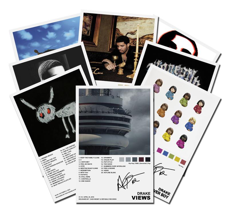 Drake Poster 8-Piece Set Canva Album Unframed Set Poster- 8x12IN