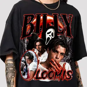 Billy Loomis Scream Shirt, Stu Macher, Favorite Scary Fan Movie Lover Shirts, Love Bad Boys Clipart, Halloween Retro 90s T-Shirts