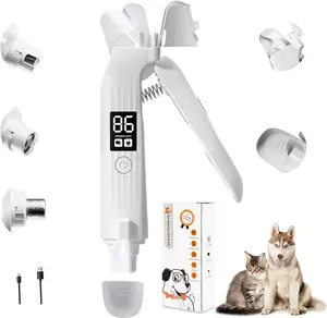 2-in-1 Cat Nail Clippers & Dog Nail Clippers Trimmers for Large Medium Small Dogs Cats Claw Trimmer Quick Sensor and Safety Guard USB Rechargeable with 2 LED Lights Dogs Nail Trimmer