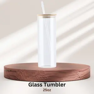 Custom Glass Tumbler | UV DTF Wrap | Vinyl Design Bottle Drinkware