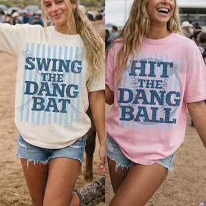 Comfort Colors Hit The Dang Ball Shirt, Softball Mama T-Shirt, Swing The Dang Bat Tee, Game Day Softball Shirt, Travel Softball Mom, Softball Ball Mom Outfit, Gift for Moms, Vintage Style, Fast Shipping USA