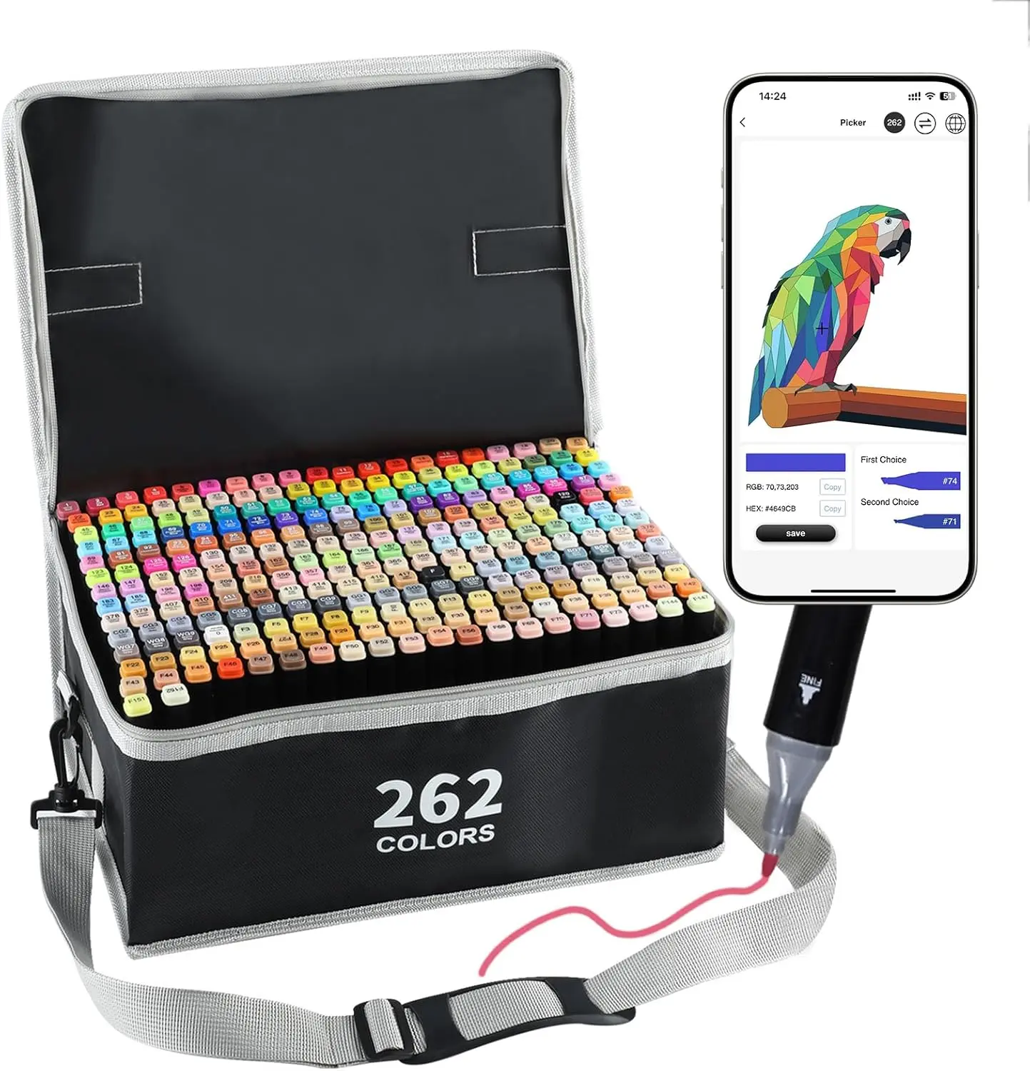 KIDGENIUS 262 Alcohol Markers Gift Set, Vibrant Dual-Tip Mark Art Supplies with Rich Brown & Skin Tones, Professional Quality for Kids & Adults, Ideal for Fine Detailing & Large Area Coloring, Premium Easter Gift,summerwins