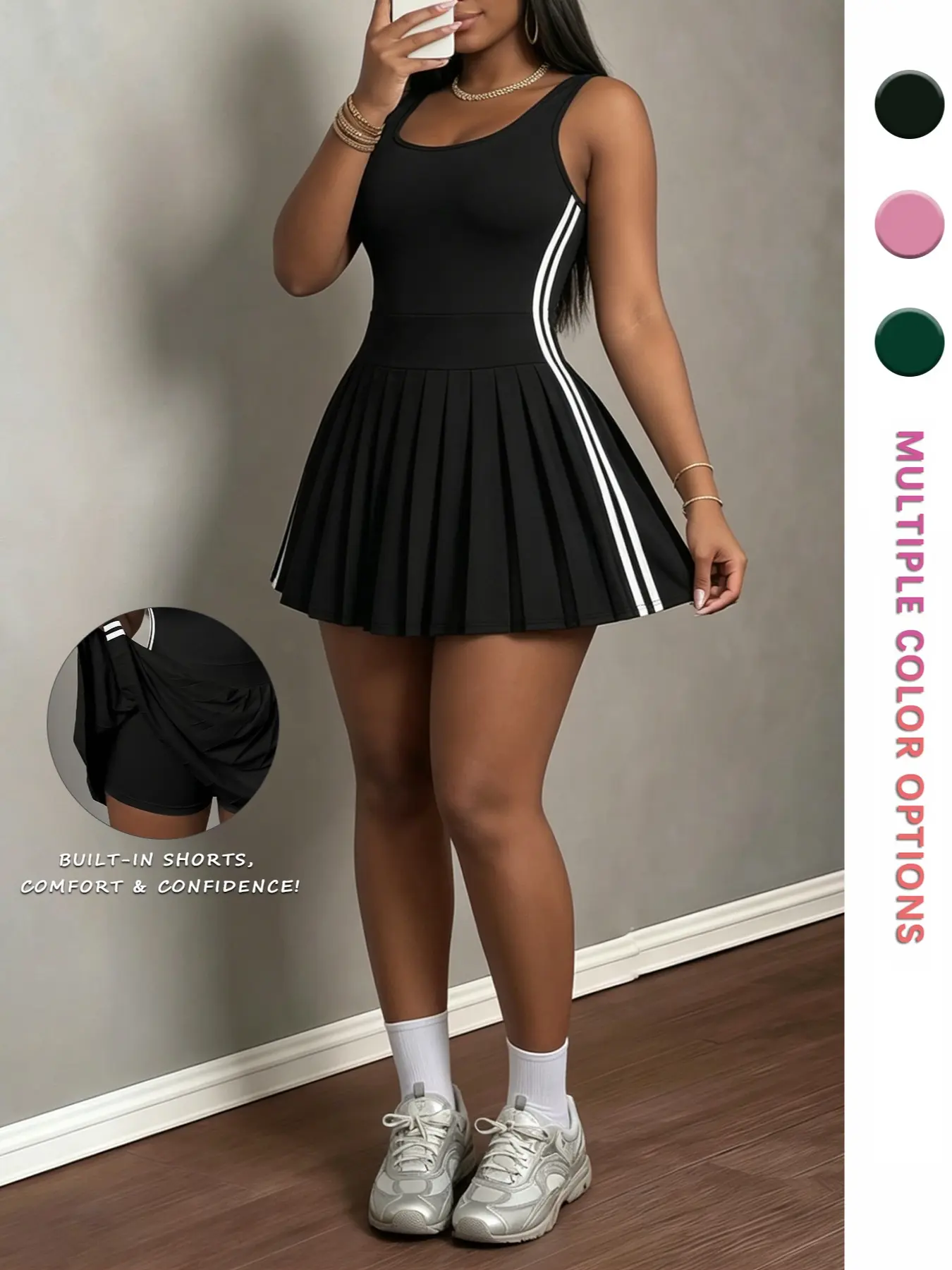 Women's Sleeveless Sporty Comfy Workout Striped Jumpsuit with Side Stripe Design, Casual Wear, Perfect for Gym & Daily, Comfortable Fit