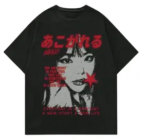 ROMWE Men Short Sleeved Y2k T-Shirt With Slogan T-Shirt, S-3XL, Streetwear & Underwear, Unisex Cotton Crewneck T-Shirt - Medium, Short Sleeve Tee