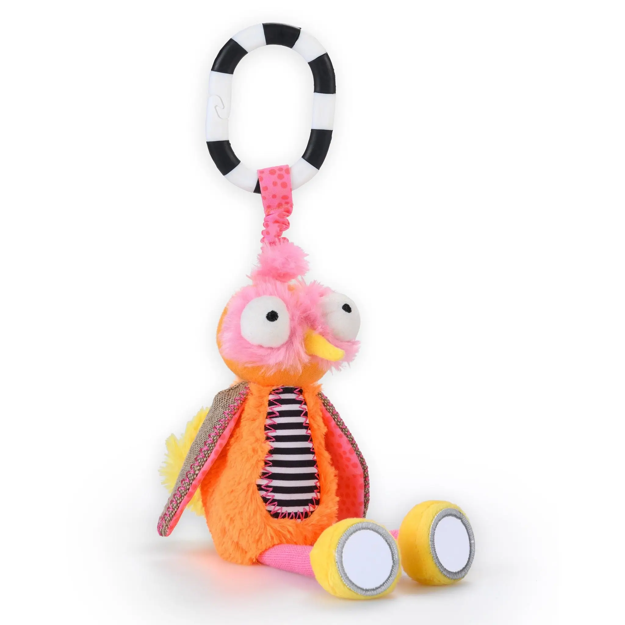 Ollie the Oddball Oddbird Chime & See Atachable Hanging Activity Sensory Play Toy Ideal Uique Gift Babyshower New Baby