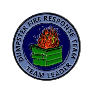 Creative Dustbin Quotes Brooch Cartoon Metal Badge Jewelry Medal Costume Brooch