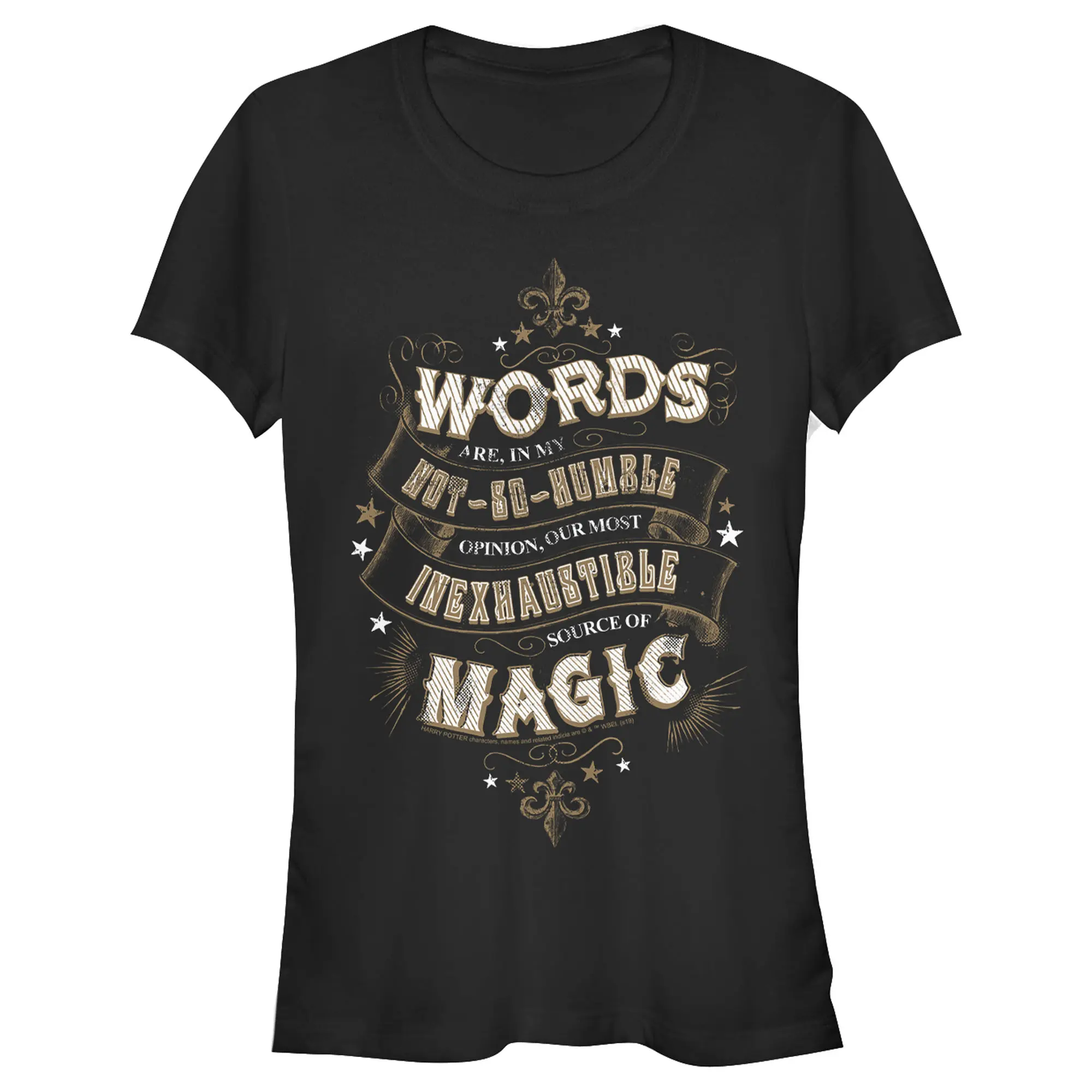 Juniors Womens Harry Potter Dumbledore Humble Wisdom T-Shirt