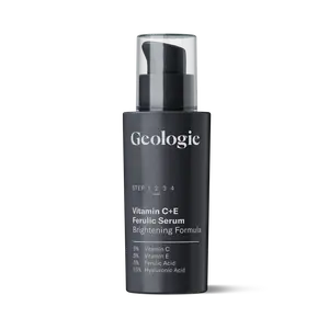 Geologie Vitamin C+E Ferulic Acid Face Serum | Brightening & Firming Anti-Aging Gel Formula | 5% Stabilized Vitamin C + 0.5% Vitamin E + Ferulic Acid