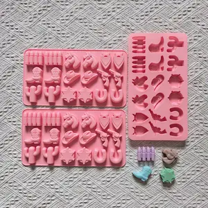 3-Piece Shaped Silicone Chocolate Mold Set, 18-Cavity DIY Candy Pudding Cake Decorations, Baking Molds for Cookies & Desserts, Reusable Chocolate Mold