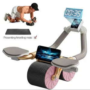 Abdominal wheel, home fitness exercise, eco-friendly materials, free with timer and kneeling pad