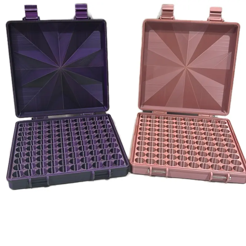 3D Printed Vial Case Holds 100 x 3ml Vials - Premium Storage for Peptides & Lab Samples - Made in USA - Secure Snap-Close Design - Durable Lightweight Plastic - Modern Aesthetic & Precision Fit