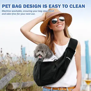 Pet Dog Carrier Bag Hands-free, Pet Dog Sling Carrier Breathable Mesh, Dog Sling Carrier For Small Dogs Cat Carrier Breathable Mesh Hand-Free, Suitable For Small Dogs And Cats Suitable For Outdoor Travel, Pet Knapsack