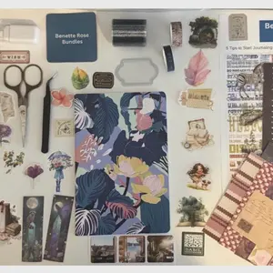 Journaling Starter Bundle - Beginner Bullet Journal Set with Notebook, Pens, Washi Tape, Stickers & More!