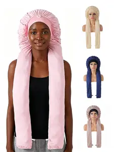 1pc Long Hair Bonnets for Sleeping, 2 in 1 Long Hair & Bonnet for Women, Soft Breathable and Smooth, Bonnet for Braids, All Seasons