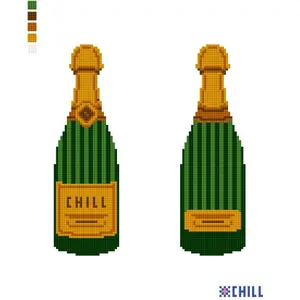 Striped Champagne Needlepoint Canvas Striped Champagne Needlepoint Canvas
