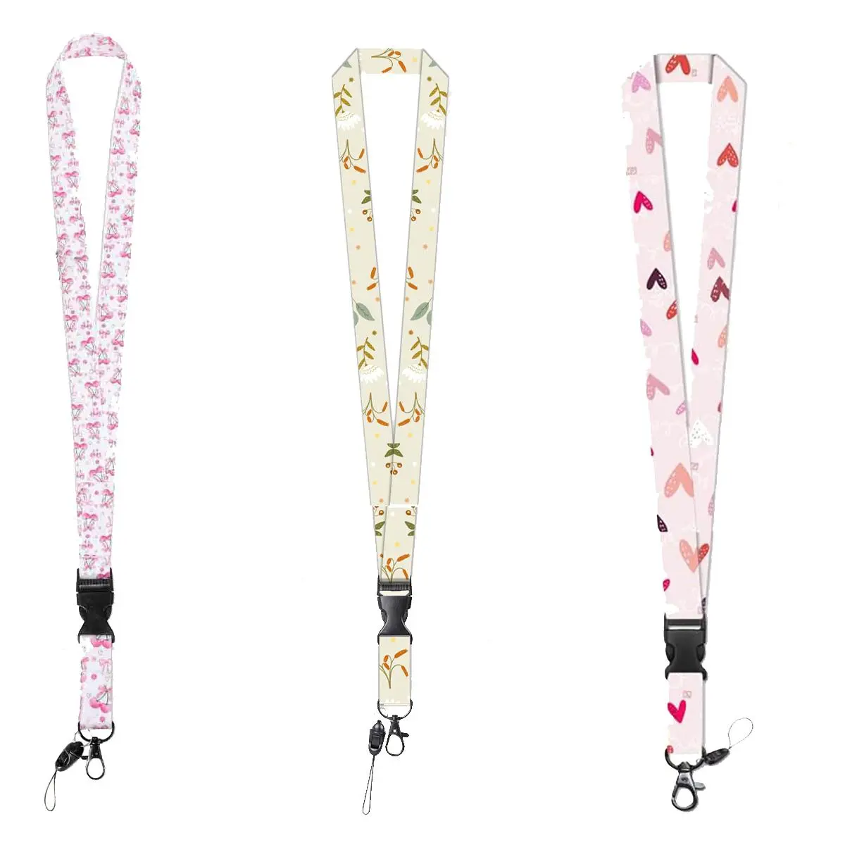 Cute Pattern ID Badge Lanyard, Personalized Lanyard, 1 Count Removable Lanyard for Teacher & Nurse & Student, Identification Badges & Supplies for Office School, Cute Lanyards for ID Badges