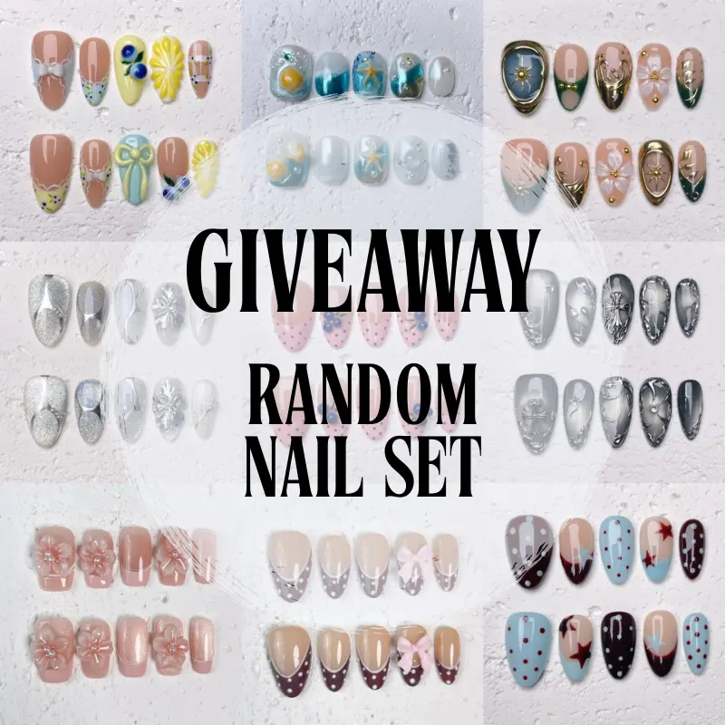 [Giveaway] Handmade Premium JoyFlareNails Press-On Nail Kit, Handmade Reusable Nails (Giveaway-Exclusive Item)