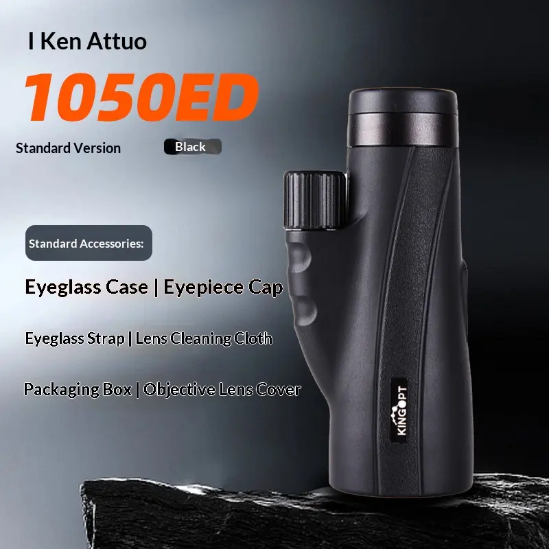 10x50 HD Monocular Telescope with ED Lens and 50mm Large Objective, Ultra-light PC Reinforced Body with Axial Symmetry, Compact Scope for Birdwatching & Astronomy, Single Lens, Outdoor, Bird Watching, Mirror Body, Astronomical Observation, Single Tube, Co