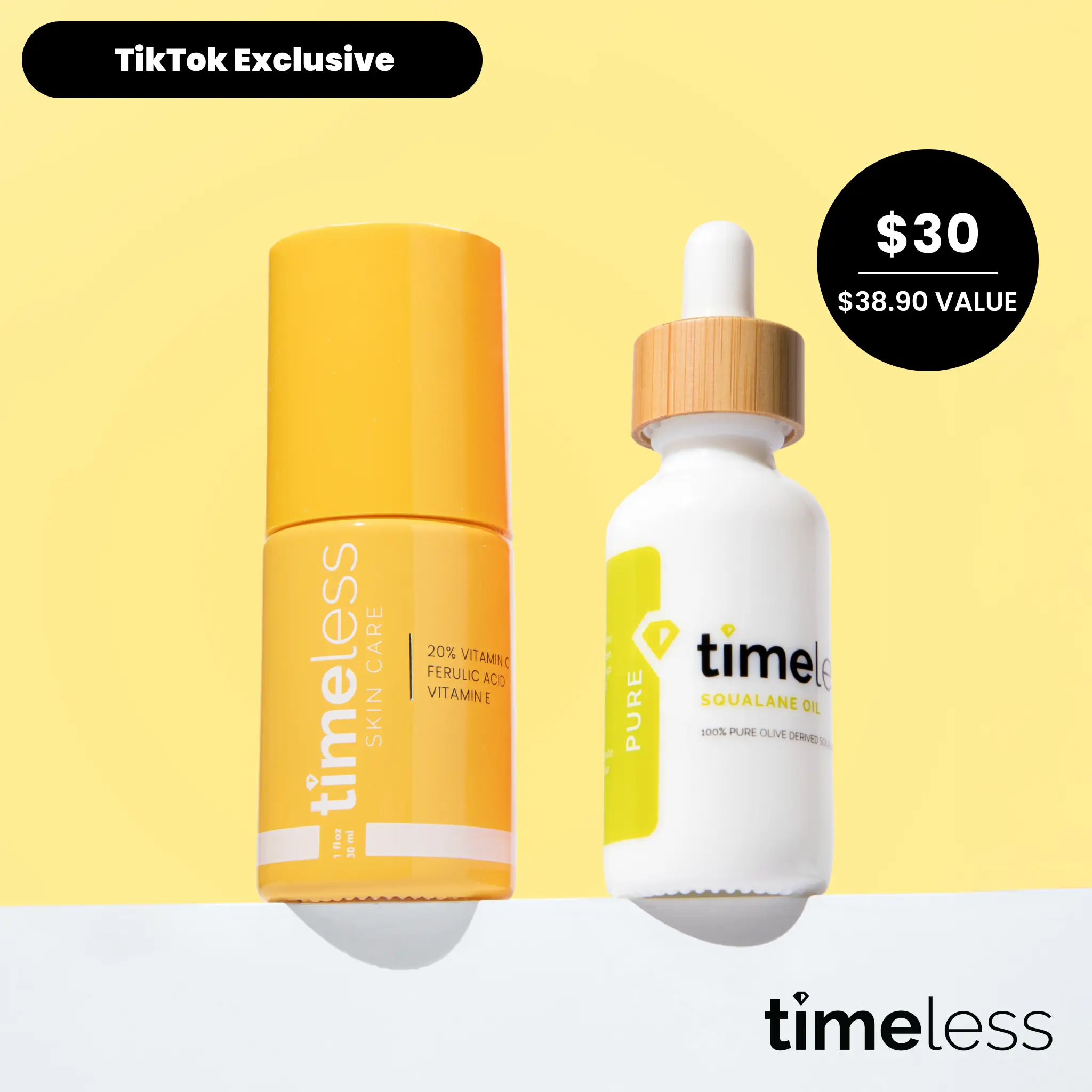 20% Vitamin C + Squalane Oil Bundle by Timeless Skin Care 20% Vitamin C + Squalane Oil Bundle by Timeless Skin Care