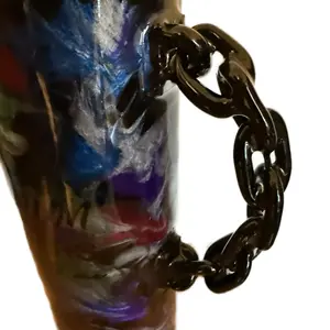 30oz skinny epoxy tumbler with chain 3 d handle