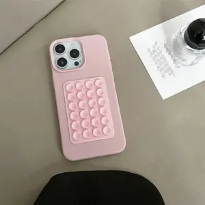 [Pink Phone Case] iPhone 11 Phone Case |     Pink lychee pattern with octopus suction cup